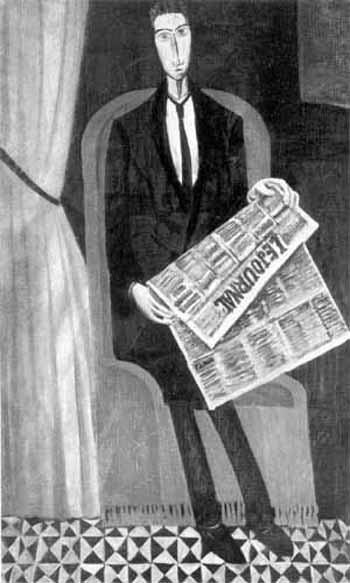 Андре Дерен. Портрет неизвестного, читающего газету. 1914